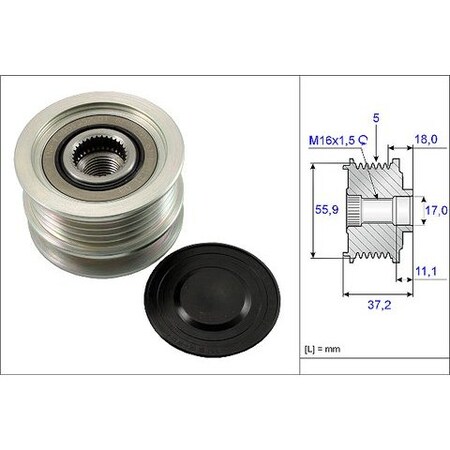 Ina Overrunning Alternator Pulley Alt Pulley, Ea0113 EA0113